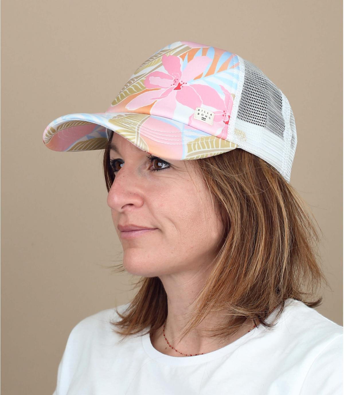 Trucker Cap Blumen Billabong ros Heritage Mashup Trucker coral pink